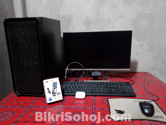 Asus i5 এর 12 Gen Pc, HP m22f  মনিটর সহ
